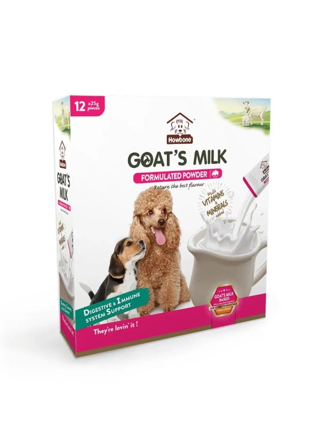 Howbone Nutritious Goat’s Milk Powder for Dogs – 12 x 25g Value Pack - Image 1