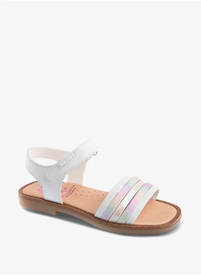 Pablosky Girls Gilrs Flat Sandals with Hook and Loop Closure