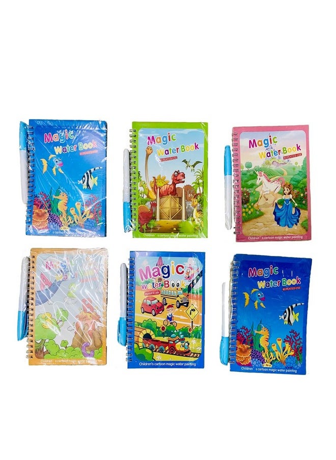 LUCID...We Build Relations LUCID...We Build Relations Magic Water Book for Kids Birthday Return Gift with Complimentary Gift Wrap. Unisex Product. Water Painting Drawing Books for Toddlers and Kids.-(Pack of 6 Sets) 