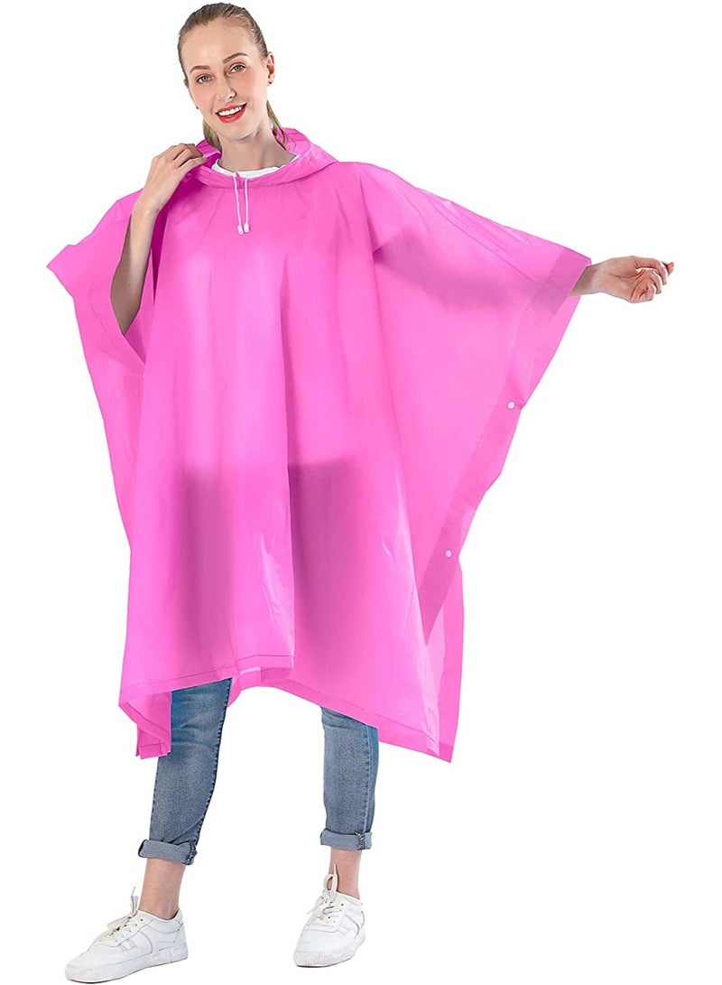 KASTWAVE Reusable Adult Rain Ponchos 2 count (Pack of 1) for Women and Men with Drawstring Hood - Image 2
