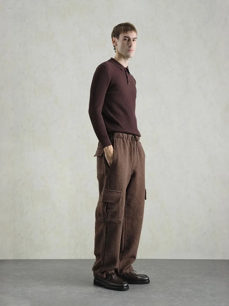 Giesto Mocha Brown GIESTO Slim Fit Polo Neck T-Shirt for Men | Best Price UAE