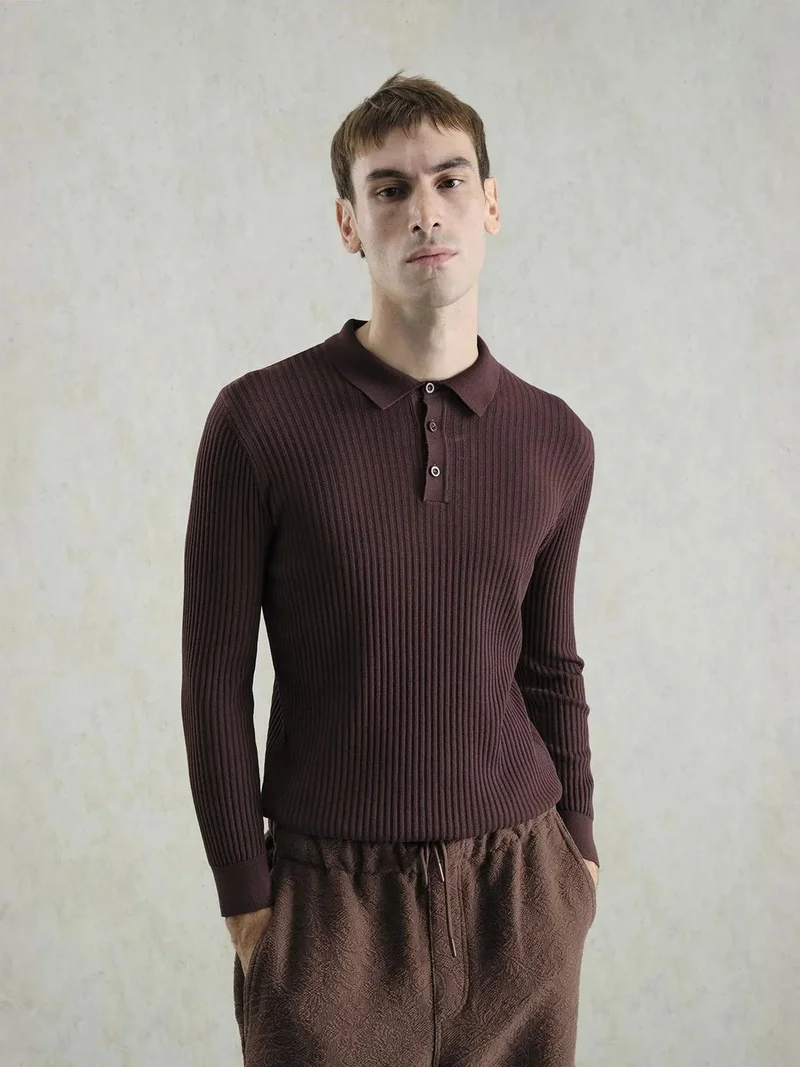 جيستو GIESTO Slim Fit Polo Neck T-Shirt