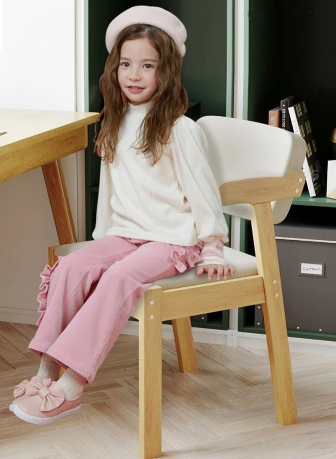 Chair Armchair Solid Wood Chair Dining Table And Chair Z Shaped Chair Study Cushioned Sofa Office Study Living Room Bedroom Wood Color Armrest Side Upholstered Computer Chair