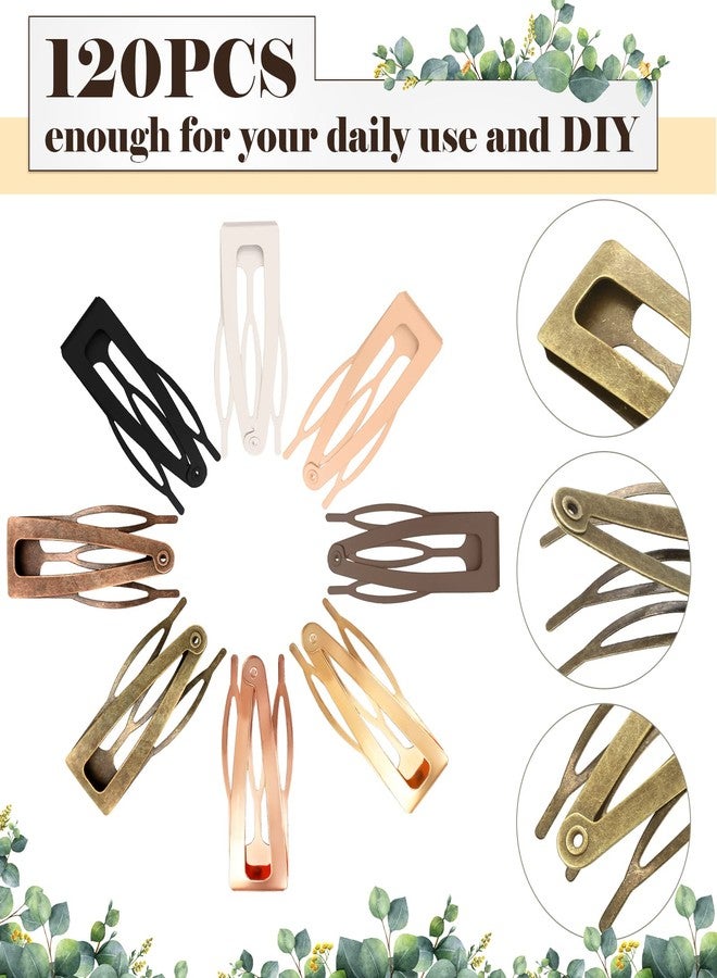 Giegxin 120 Snap Hair Clips - Double Grip Metal Barrettes with Plastic Box, 8 Colors for Women's Hair Styling and Salon Use - Image 4