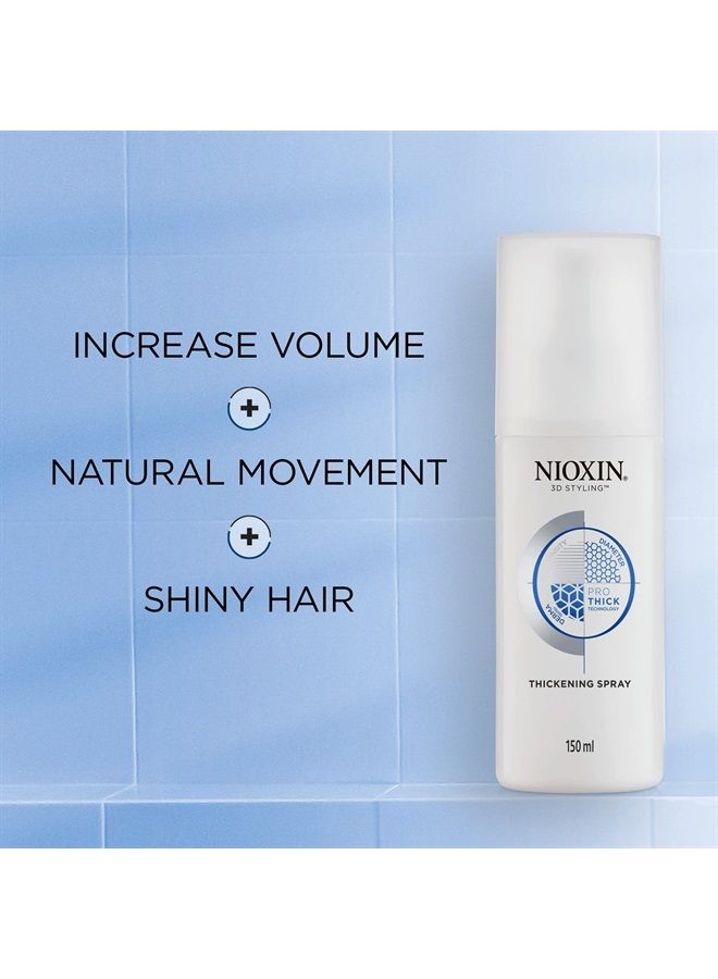 Nioxin Thickening Spray, 3D Styling Hairspray With ProThick Technology, Adds Volume and Texture for Thinning Hair, 5.1 oz - Image 2