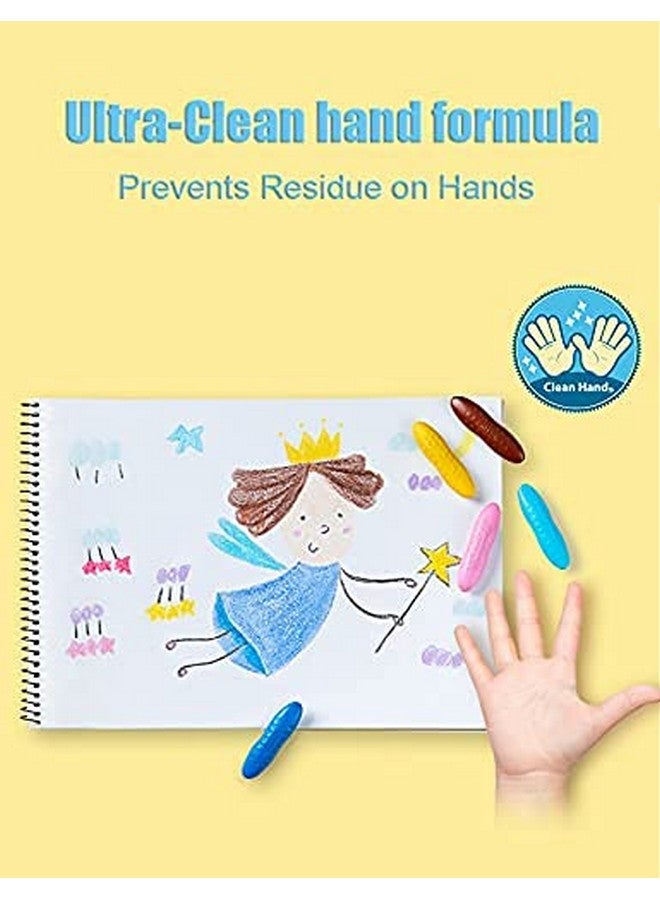 YPlus Peanut Crayons for Toddlers, Macaron 24 Colors Non-Toxic Crayons for Kids Ages 2-4, Easy to Hold Washable Toddler Crayons, Coloring Art Supplies Toys - Image 3