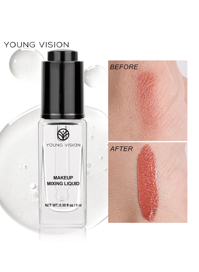 YOUNG VISION - Makeup Mixing Liquid， Eyeshadow/Foundation Mixing Medium, Eyeliner Sealer, Pigment Enhancer, Glitter Adhesive, Waterproof Custom Makeup Converter 9ml - Image 1