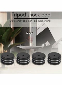 Excefore Speaker Foot Pads, 4Pcs 40x20mm Speaker Isolation Feet Speaker Spike Pads with Non-Slip Rubber Rings for Audio, Speakers, Subwoofers, Home Theater, Turntable DAC Feet Pad  - Image 2