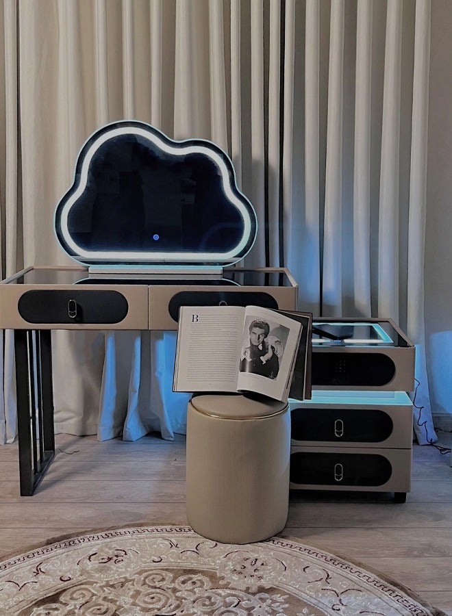 شي ون تسريحة مكياج عصرية بخزنة ببصمة وشاحن لاسلكي وتصميم فاخر - Image 3