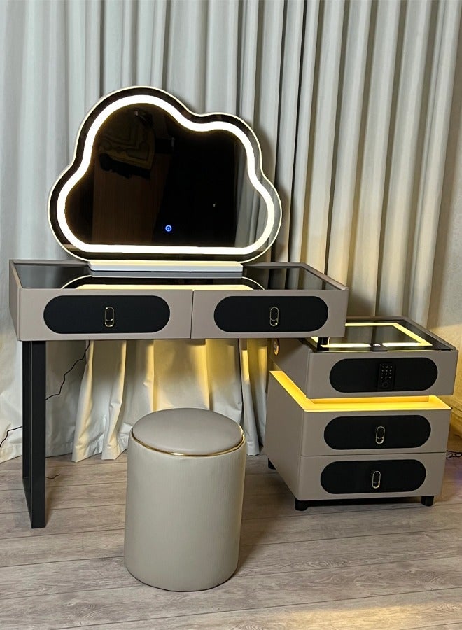 شي ون تسريحة مكياج عصرية بخزنة ببصمة وشاحن لاسلكي وتصميم فاخر - Image 4