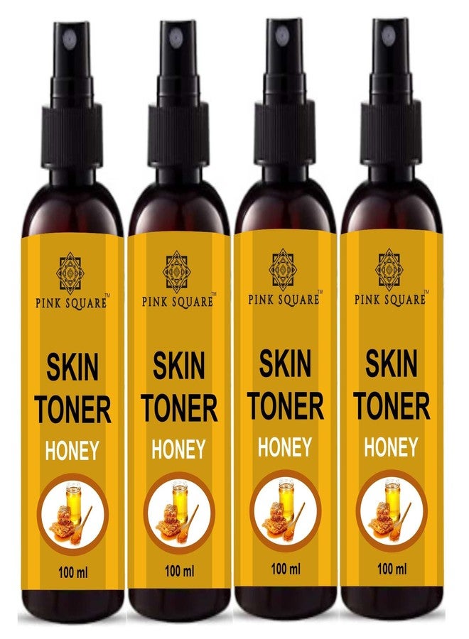 Pink Square Honey Face Toner Refreshing Face Mist & Toner | Toner for Hydrating Skin | Alcohol-Free Mist & toner for open pores Tightening Pack of 4 of 100 ML - Image 1