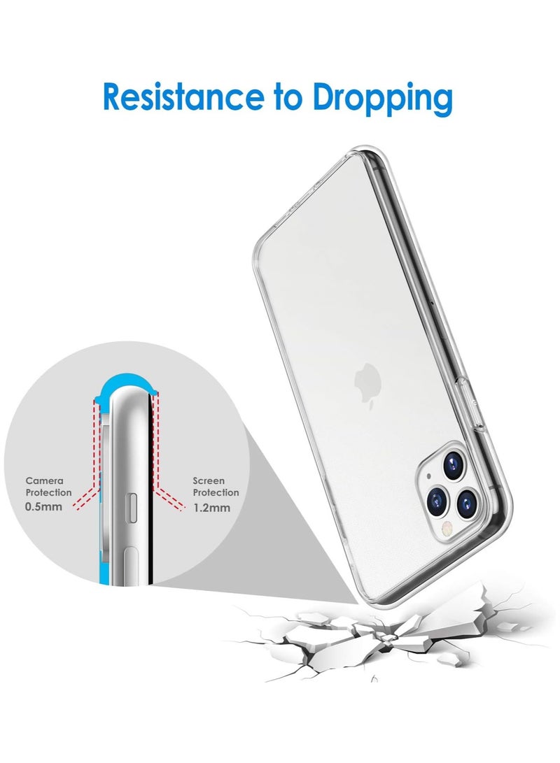 Mismo Clear Shockproof Case for iPhone 11 Pro Max – Ultra Thin Transparent TPU Cover, Anti-Scratch & Anti-Yellowing Crystal Clear Protective Bumper Case - Clear - Image 3