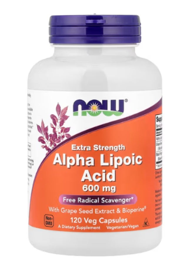 NOW Foods, Alpha Lipoic Acid, 600 mg, 120 Veg Capsules