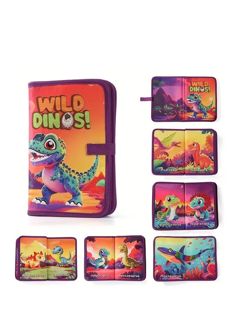 كيو زد كتاب تفاعلي عن لمس الحيوانات للأطفال والمراهقين - كتاب قصص ألغاز تعليمي مبكر مع رسومات ديناصورات - Image 1