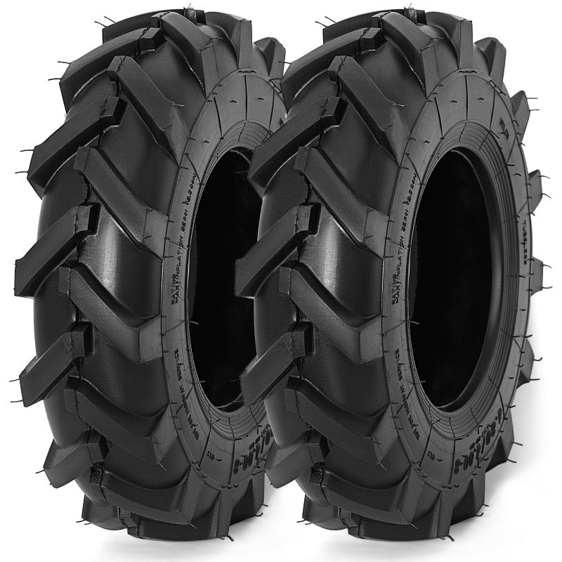 CMOOD 2 PCS 4.80/4.00-8 Tires, 4.80x4.00-8" Tubeless Turf Lawn Garden Tires for Tractor Tillers Golf Cart Most Garden Lawn Mower Tires - Image 1