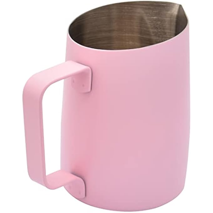 Dianoo Espresso Steaming Pitcher Espresso Milk Frothing Pitcher Stainless Steel Coffee Latte Art Cup 142 Oz 420Ml Pink - Image 4