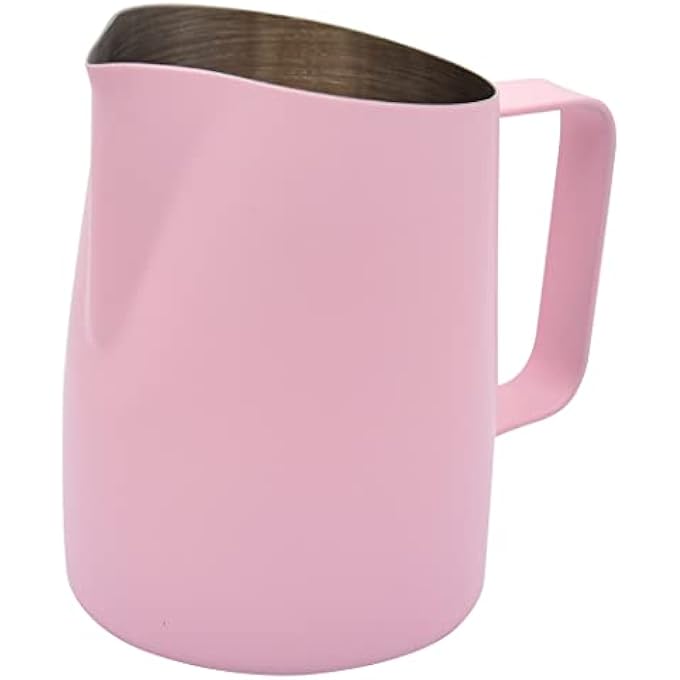 Dianoo Espresso Steaming Pitcher Espresso Milk Frothing Pitcher Stainless Steel Coffee Latte Art Cup 142 Oz 420Ml Pink - Image 2