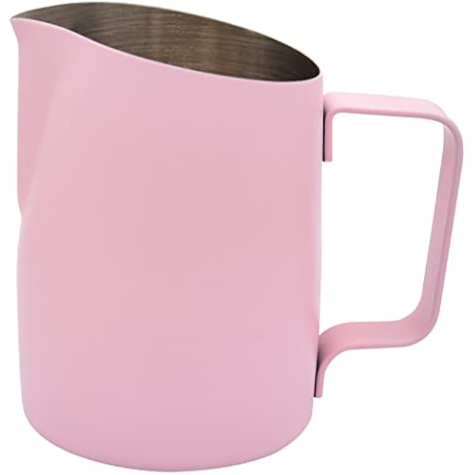 Dianoo Espresso Steaming Pitcher Espresso Milk Frothing Pitcher Stainless Steel Coffee Latte Art Cup 142 Oz 420Ml Pink - Image 1