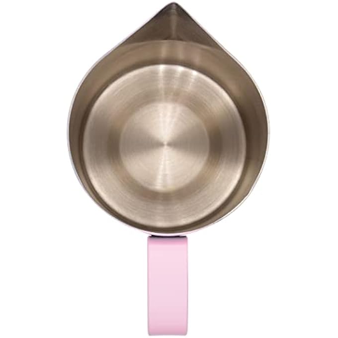 Dianoo Espresso Steaming Pitcher Espresso Milk Frothing Pitcher Stainless Steel Coffee Latte Art Cup 142 Oz 420Ml Pink - Image 5