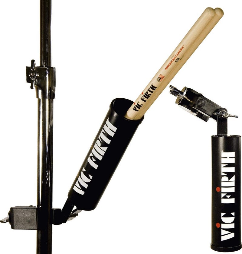 Vic Firth حامل عصي الطبول من فيك فيرث - أسود مع شعار VF - Image 1