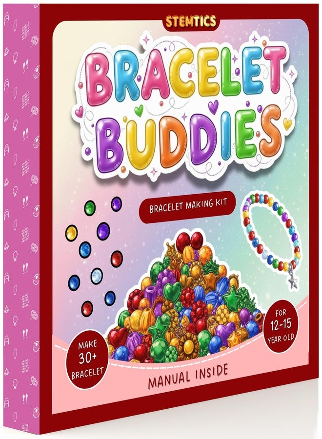 STEMTICS Bracelet Making Kit for Girls Age 12-15 Years Old with Beads and Charms | Stylish Jewellery Birthday Gift Set for Girl Kids 12, 13, 14, 15 Year Old (Bracelet Buddies) - Image 2