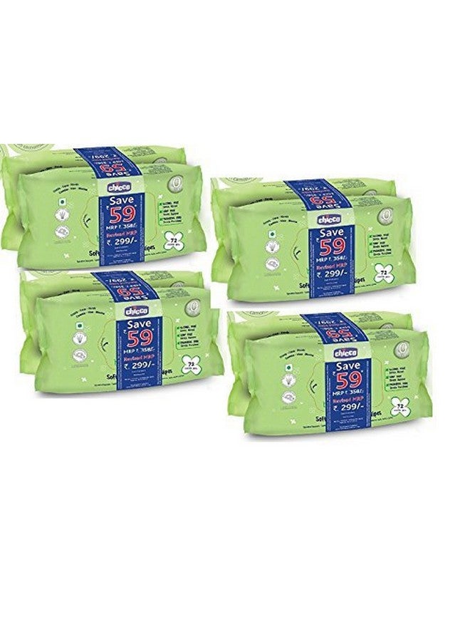 Chicco مناديل تنظيف ناعمة (72 قطعة) عبوة من 4 - Image 2