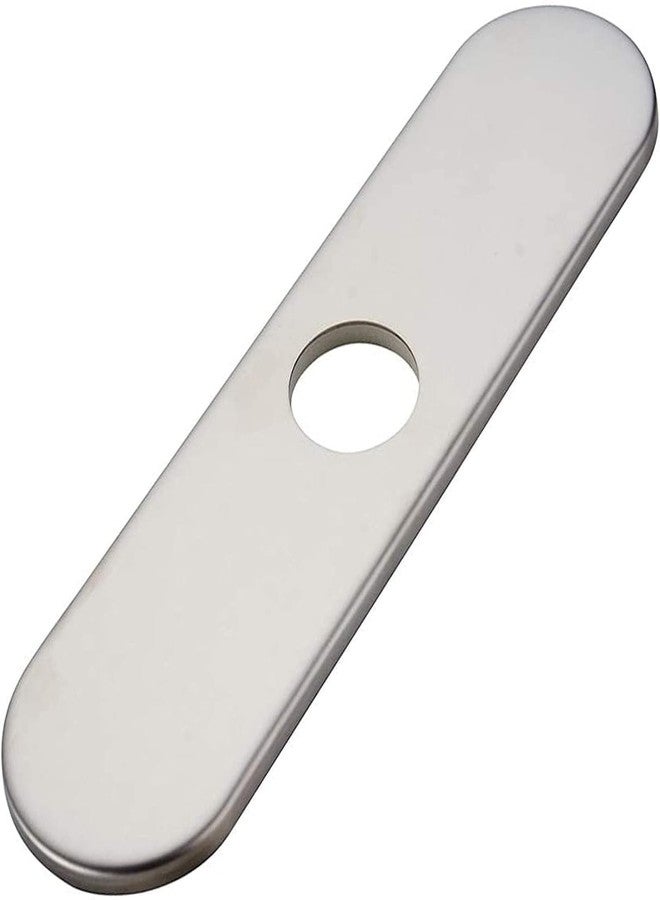 Green Spring Greenspring Brushed Nickel Sink Hole Cover Escutcheon Round 10" Bathroom or Kitchen Sink Faucet 1 or 3 Hole Cover Deck Plate - Image 1
