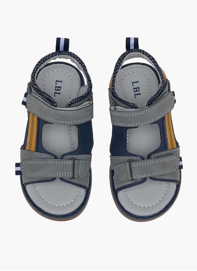 LBL by Shoexpress Boys Colourblock Sandals With Hook And Loop Closure  - Image 1