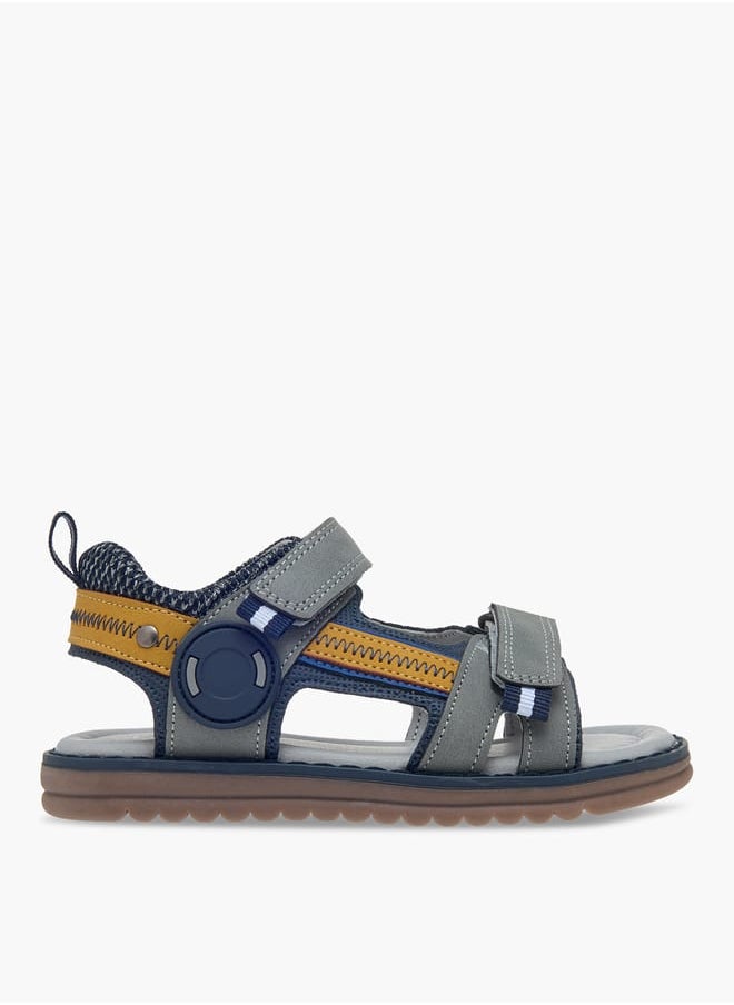 LBL by Shoexpress Boys Colourblock Sandals With Hook And Loop Closure  - Image 2