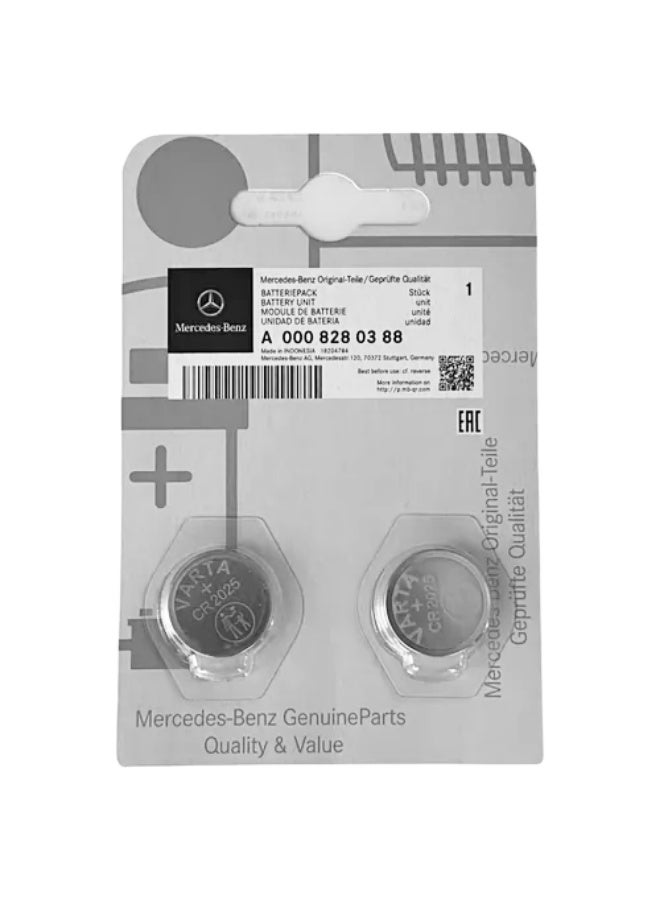 Genuine Mercedes Set of 2 Remote Entry Key FOB Batteries for Mercedes-Benz cars - One set of 2 batteries