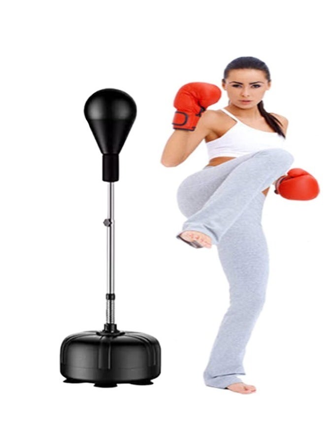 C&C Home Height Adjustable Suction Cup Base Freestanding Punching Bag and Boxing Gloves Solid Boxing Ball Professional Sanda Training Equipment  - Image 2