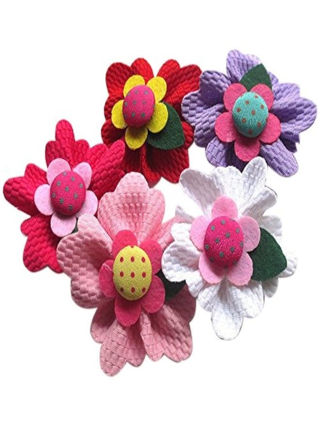 Chenkou Craft Large 6CM Padded Felt Ribbon Flowers Bow Appliques Decoration 15pcs - Image 1