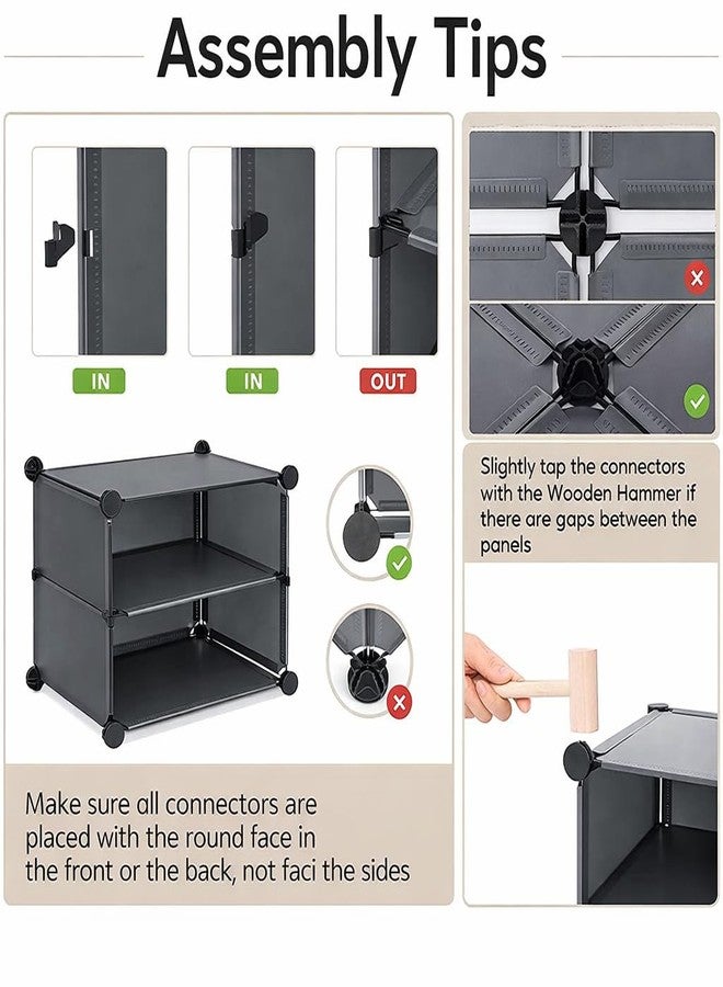 RADIANT Premium Modular Plastic Shoe Rack with Door, Stackable Organizer, Waterproof and Dustproof, Space Saving Storage for Home, Bedroom and Entryway (Black+Trans. Door (PP), 5 Shelf) - Image 2