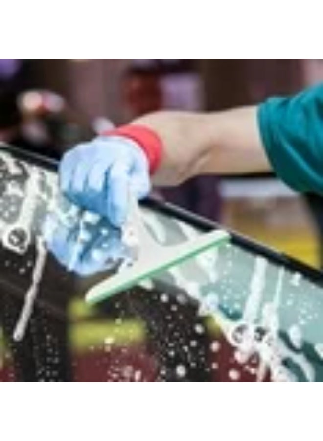 سي جي اس ممسحة زجاج  لزجاج الحمام ومرآة السيارة مصنوعة من البلاستيك السميك والسيليكون (أخضر) - Image 3