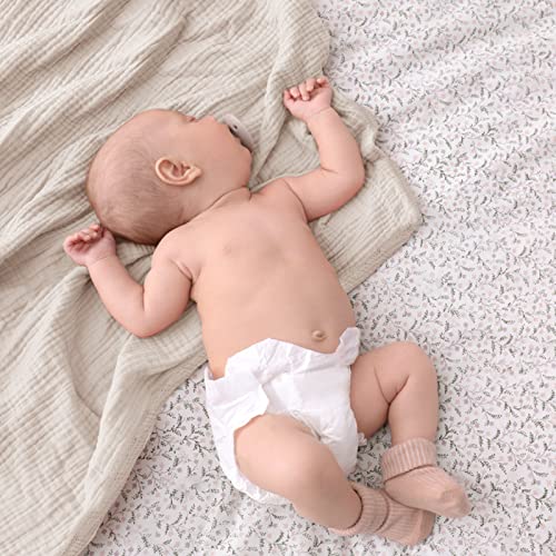Lulu moon lulumoon Muslin Quilt Blanket, Crib Blanket for Baby and Toddler,47x47 Inches(Ivory) - Image 4