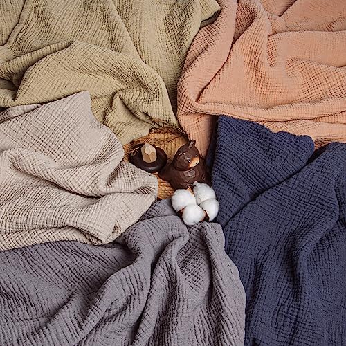 Lulu moon lulumoon Muslin Quilt Blanket, Crib Blanket for Baby and Toddler,47x47 Inches(Ivory) - Image 2