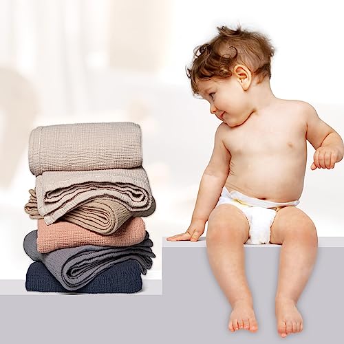 Lulu moon lulumoon Muslin Quilt Blanket, Crib Blanket for Baby and Toddler,47x47 Inches(Ivory) - Image 3