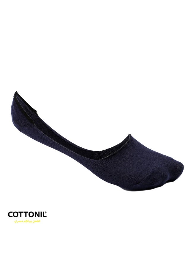 Cottonil Pack of 3 Unisex Cotton Hidden Invisible socks - Navy Blue - Image 2
