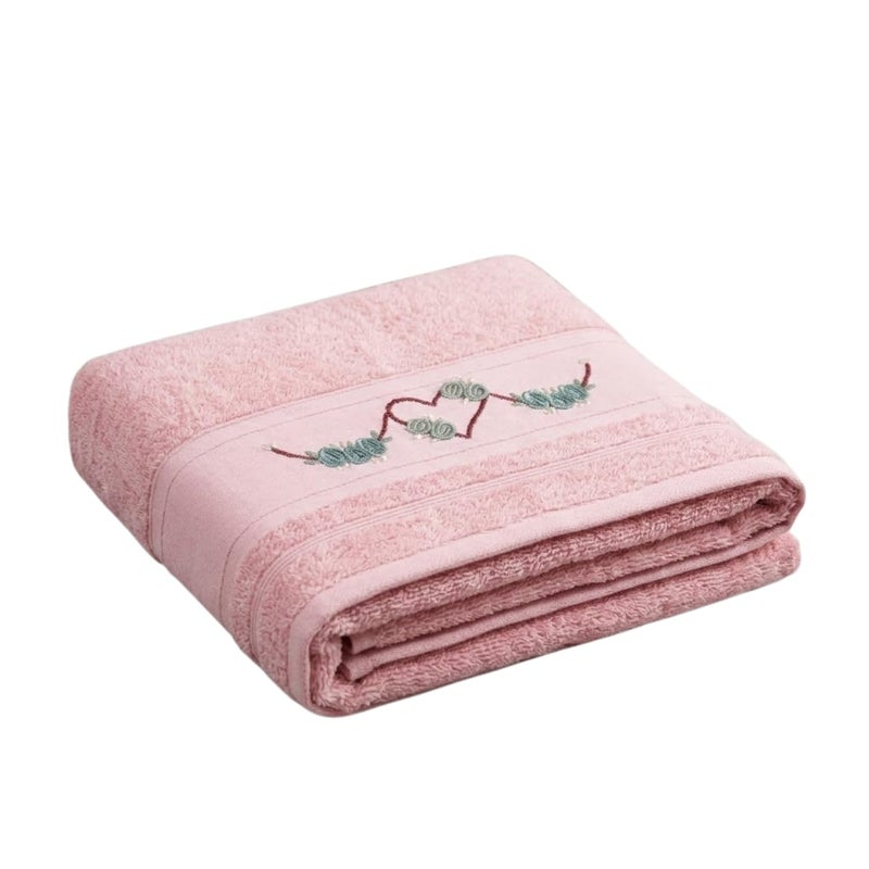 Hand Towel 100% Egyptian Cotton Hand Embroidered Hand Towel 50x100cm 250g High Absorbency Soft Home Hotel Made in Egypt - Handmade Heart - Image 1