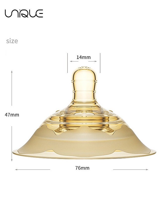 Unique 2 Pcs Contact Nipple Shields - Double Silicone Breast Shield - Ultra-Thin and Super-Soft Food-Grade Silicone Nipple Extender - With Storage Box - Nano Silver  - Image 2