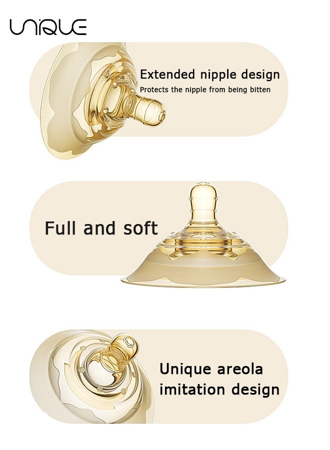 Unique 2 Pcs Contact Nipple Shields - Double Silicone Breast Shield - Ultra-Thin and Super-Soft Food-Grade Silicone Nipple Extender - With Storage Box - Nano Silver  - Image 4