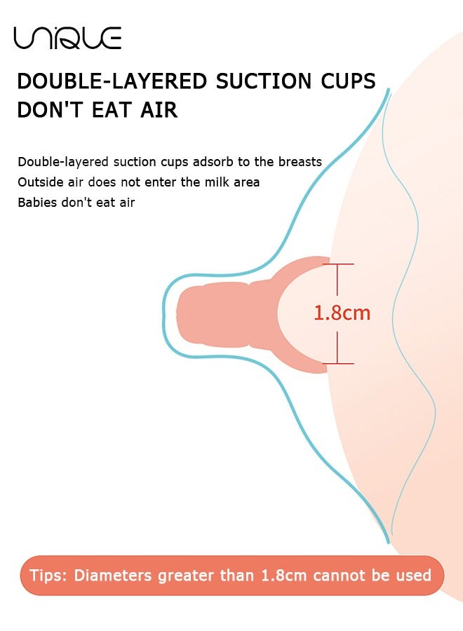 Unique 2 Pcs Contact Nipple Shields - Double Silicone Breast Shield - Ultra-Thin and Super-Soft Food-Grade Silicone Nipple Extender - With Storage Box - Nano Silver  - Image 5
