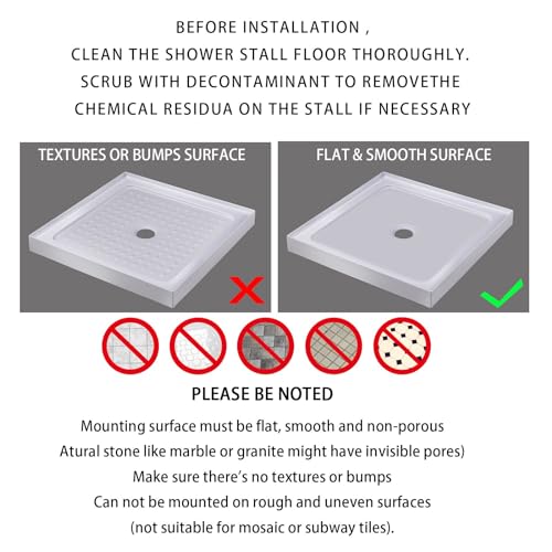 Yimobra Shower Bathtub Mat Non Slip, 21x21 Inch, Soft Square Bath for Tub with Suction Cups and Drain Holes, Stall Floor Mats Bathroom, Machine Washable, Bathroom Accessories, Clear Gray - Image 3