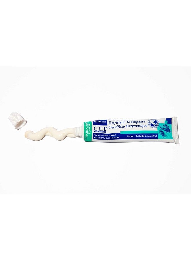 Virbac C.E.T. Enzymatic Toothpaste Eliminates Bad Breath by Removing Plaque and Tartar Buildup Best Pet Dental Care Toothpaste Vanilla Mint Flavor 2.5 Oz Tube - Image 4