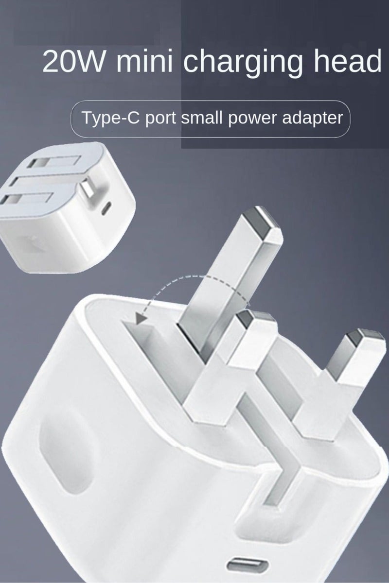غاز شاحن سريع 20 واط للآيفون | شاحن حائط سريع بمنفذ USB-C متوافق مع iPhone 15/14/14 Pro/14 Pro Max/13/12/SE2020/11/XR/XS Max/X/iPad - Image 4