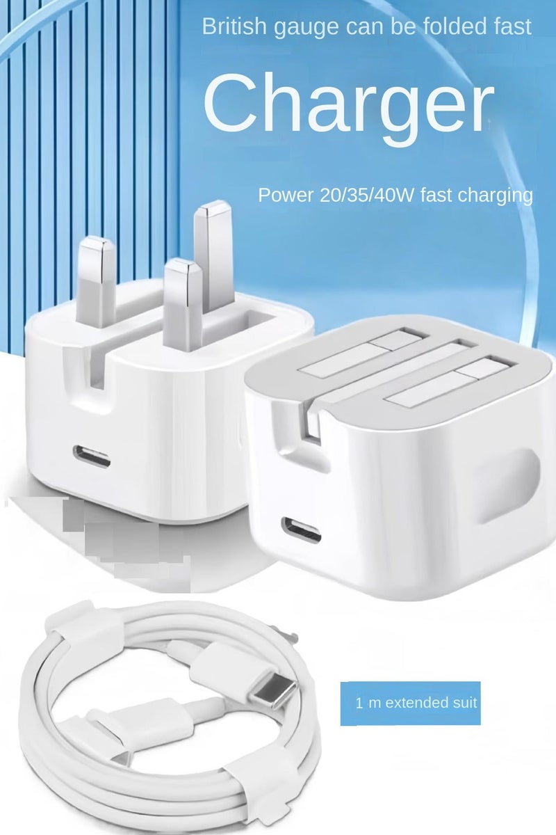 غاز شاحن سريع 20 واط للآيفون | شاحن حائط سريع بمنفذ USB-C متوافق مع iPhone 15/14/14 Pro/14 Pro Max/13/12/SE2020/11/XR/XS Max/X/iPad - Image 3