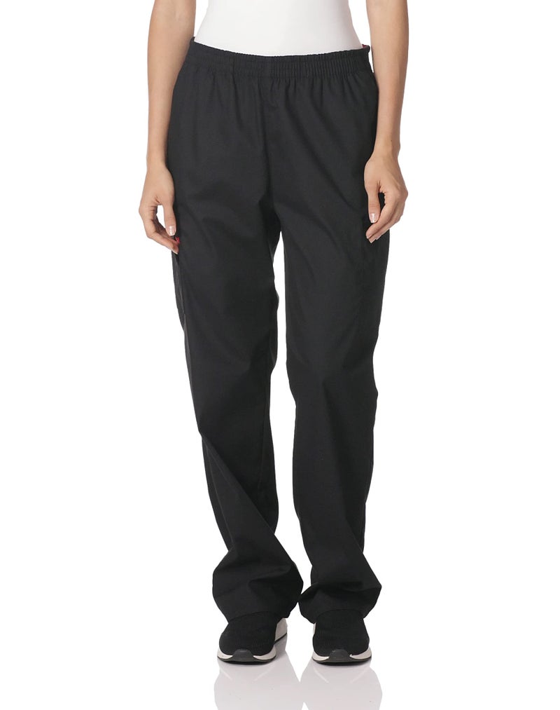Dickies Womens EDS Signature Scrubs Missy Fit PullOn Cargo Pant Black Large