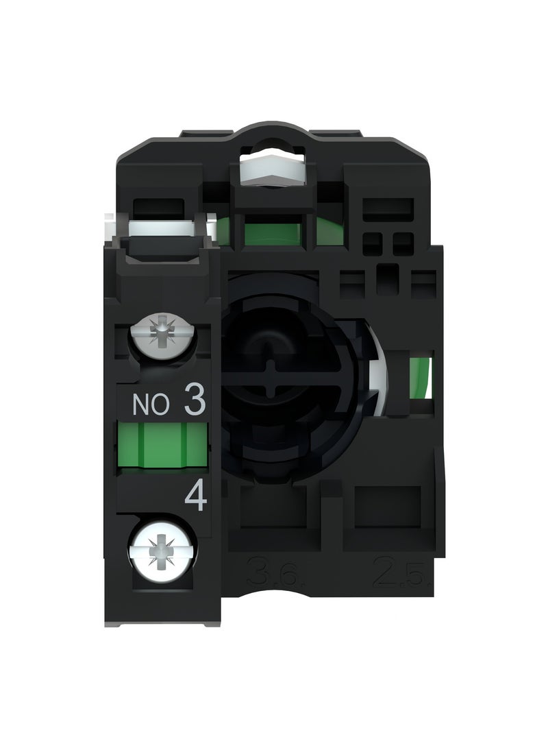 XB5AA31 Push button, plastic, flush, green, Ø22, spring return, unmarked, 1 NO