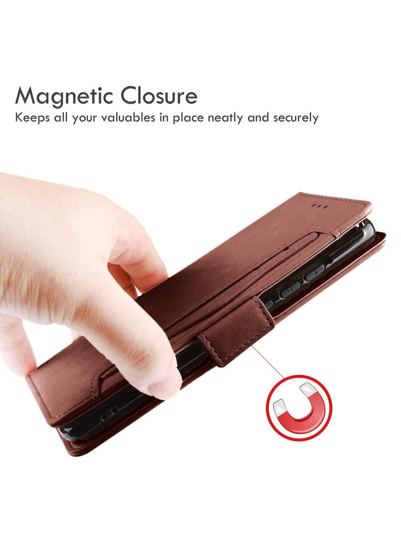 Excefore Case for Samsung Galaxy Z Fold 2 5G Case Cover, Wallet case, Classic Leather Wallet Foldable Case with Credit Card Holder  - Image 5