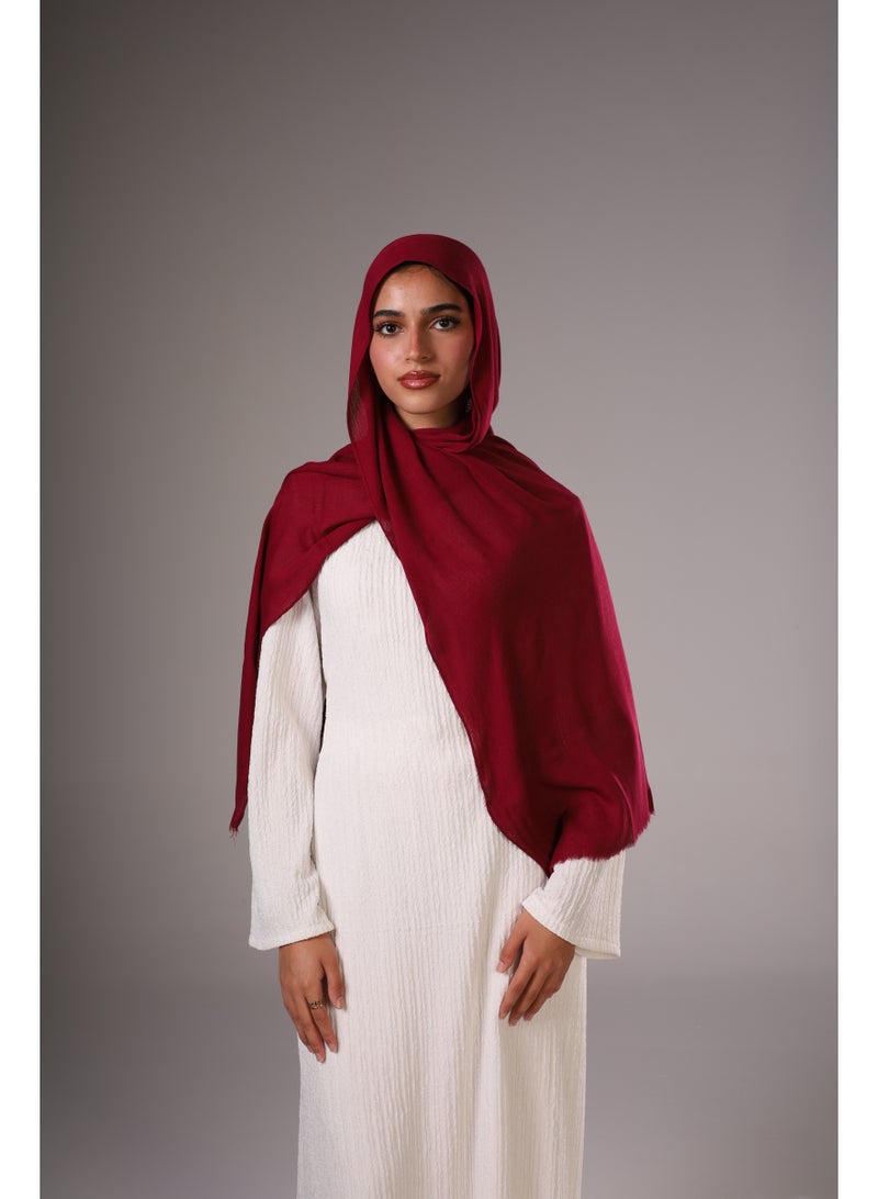 Lavezzi Cotton Sponge Modal Hijab for Women – Soft Breathable Head Scarf – Elegant Modest Fashion Head Wrap (Burgundy) - Image 1